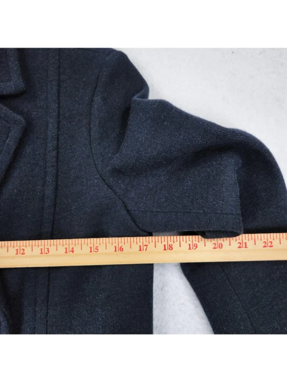 Talbots Jacket Womens 2 Petite Navy Blue Double Breasted Blazer Wool Blend - Picture 3 of 11